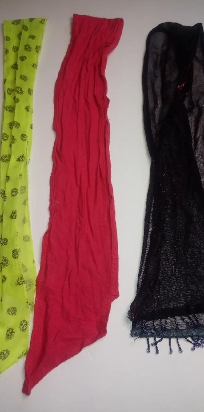 Set of 3 children's fabric waist tie belts